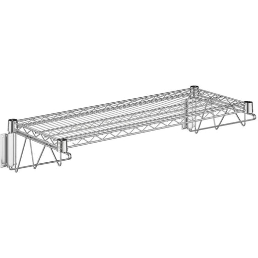 Wall-Mounted Wire Shelf 1 Tier 100kg Capacity Chrome Finish 900x450mm |  WR904560A1C Makfry