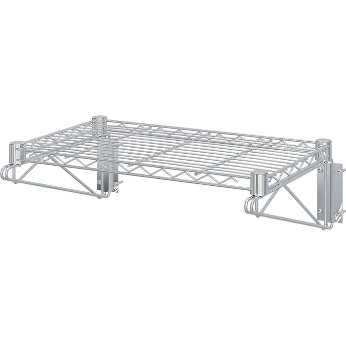 Wall-Mounted Wire Shelf 1 Tier 100kg Capacity Chrome Finish 600x350mm |  WR603560A1C Makfry