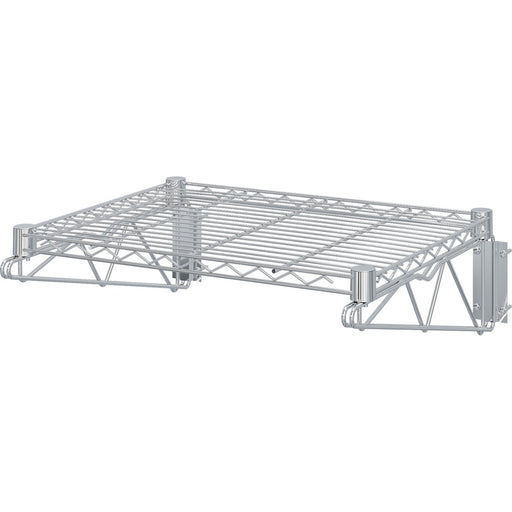 Wall-Mounted Wire Shelf 1 Tier 100kg Capacity Chrome Finish 600x450mm |  WR604560A1C Makfry