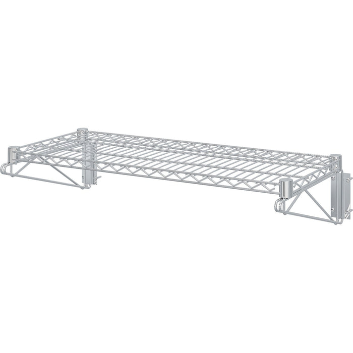 Wall-Mounted Wire Shelf 1 Tier 100kg Capacity Chrome Finish 900x350mm |  WR903560A1C Makfry