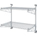 Wall-Mounted Wire Shelf 2 Tier 200kg Capacity Chrome Finish 900x450x600mm |  WR904580A2C Makfry