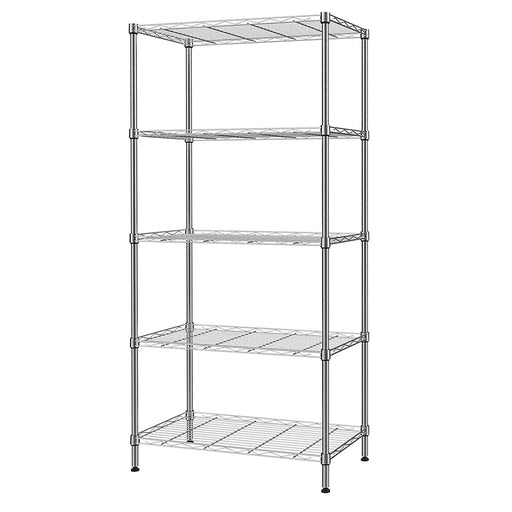 Professional 5 Tier Shelving Unit Silver 600x350x1500mm |  WS2414595S Makfry