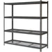 Professional Heavy Duty Wire Shelving Unit 1500x600x1830mm 4 shelves Black |  FUJI401 Makfry