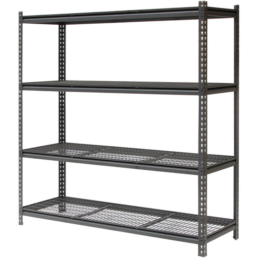 Industrial Heavy Duty Shelving Unit Powder Coated Steel 1960x610x1830mm 3 shelves Black |  FUJI405 Makfry