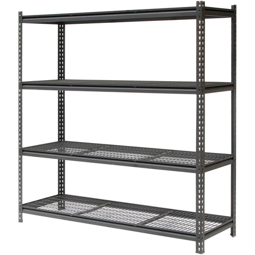 B GRADE Professional Heavy Duty Wire Shelving Unit 2000x600x1830mm 4 shelves Black |  FUJI402 B GRADE Makfry