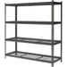 B GRADE Professional Heavy Duty Wire Shelving Unit 2000x600x1830mm 4 shelves Black |  FUJI402 B GRADE Makfry