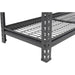 Professional Heavy Duty Shelving Unit Powder Coated Steel 1820x540x1830mm 4 shelves Black |  FUJI403 Makfry