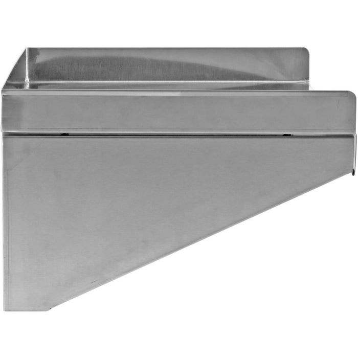 Wall shelf 1 level 3 sides upturn 1200x400x254mm Stainless steel |  WSW400120B