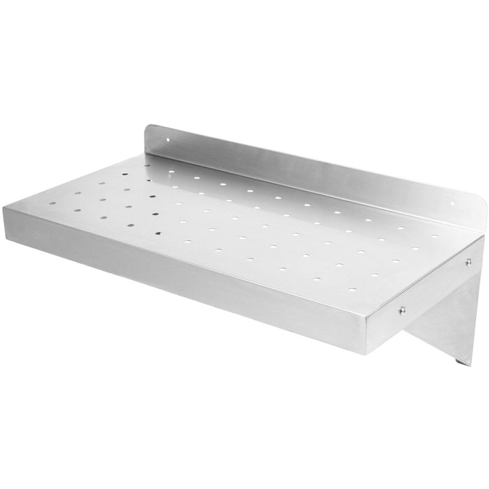 Wall Shelf Perforated 1 tier Stainless steel 800x400x254mm |  WSW40080P Makfry