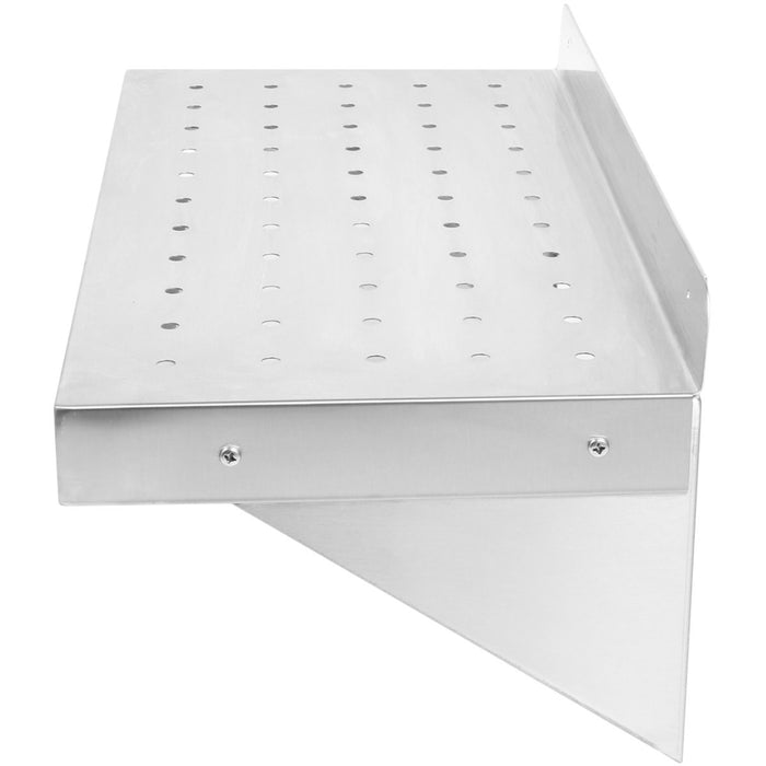 Wall Shelf Perforated 1 tier Stainless steel 1800x400x254mm |  WSW40180P