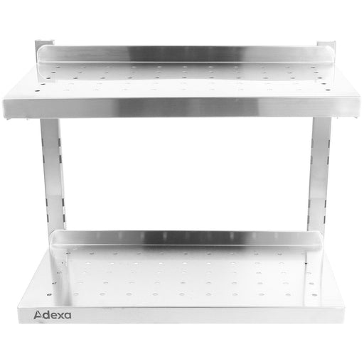 Wall Shelf Perforated 2 tiers Stainless steel 1200x350x600mm |  WSWB35120P Makfry