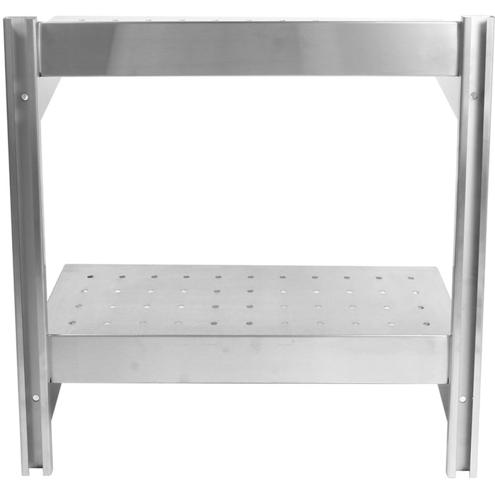 Wall Shelf Perforated 2 tiers Stainless steel 1600x400x600mm |  WSWB40160P