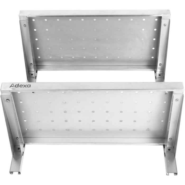 Wall Shelf Perforated 2 tiers Stainless steel 2000x400x600mm |  WSWB40200P