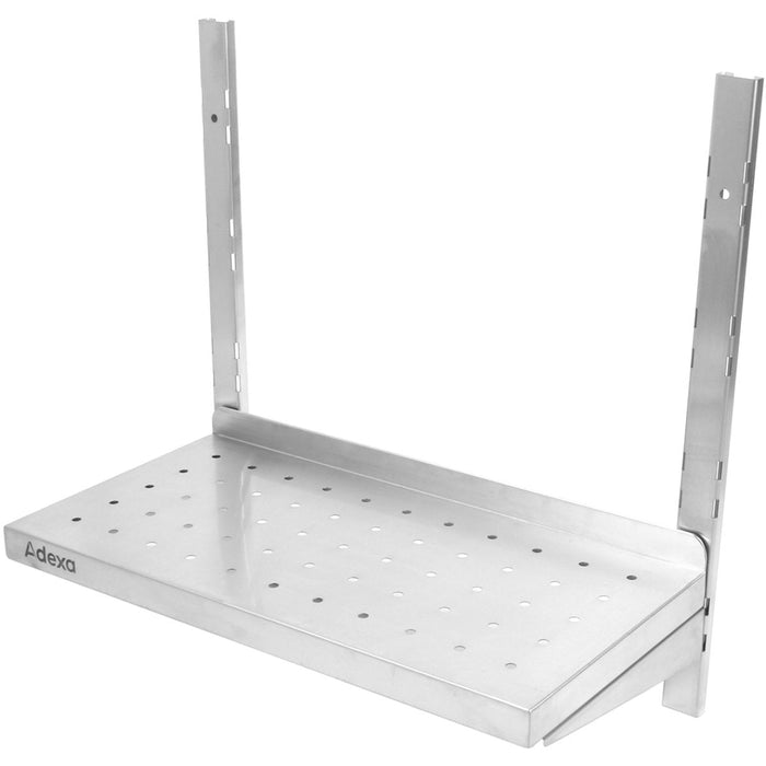 Wall Shelf Perforated 2 tiers Stainless steel 1200x300x600mm |  WSWB30120P Makfry