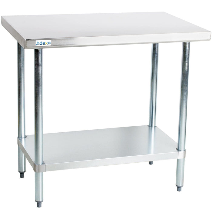 B GRADE Commercial Work table Stainless steel Bottom shelf 1000x750x900mm |  WTG750X1000 B GRADE Makfry