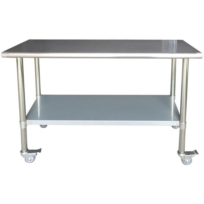 B GRADE Commercial Mobile Work table Stainless steel Bottom shelf 1800x750x900mm |  WTG750X1800C B GRADE