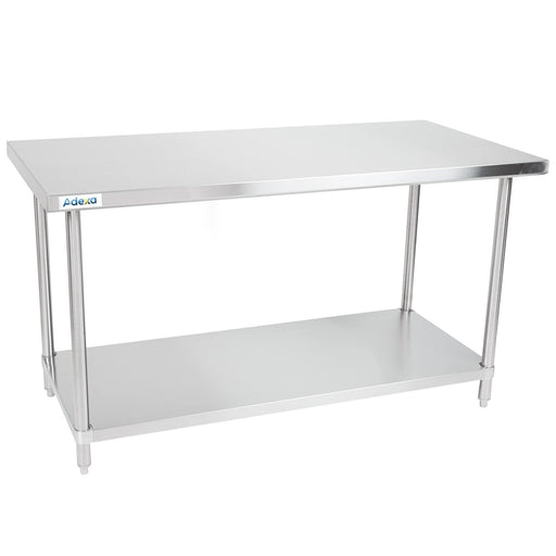 B GRADE Commercial Work table Stainless steel Bottom shelf 1800x750x900mm |  WTG750X1800 B GRADE Makfry