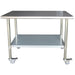 Commercial Mobile Work Table Stainless Steel Bottom shelf 1000x600x900mm |  WTG600X1000C Makfry