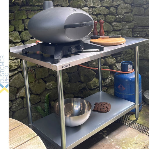 Commercial Stainless Steel Work Table Bottom shelf Upstand 1200x700x900mm |  WT70120GB Makfry