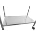B GRADE Commercial Mobile Work table with Adjustable feet Stainless steel Bottom shelf Rear upstand 1400x600xx850/930mm |  WT60140C B GRADE Makfry