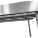 B GRADE Commercial Mobile Work table with Adjustable feet Stainless steel Bottom shelf Rear upstand 1400x600xx850/930mm |  WT60140C B GRADE Makfry