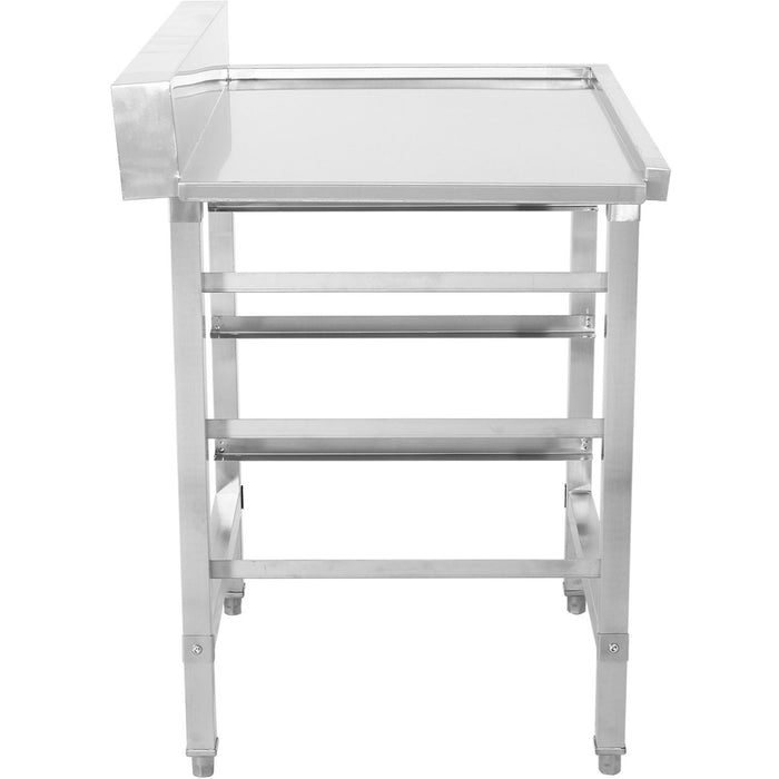 Unloading table Right side 600x650x850mm With dishwasher basket rack With splashback Stainless steel |  WTF6065L