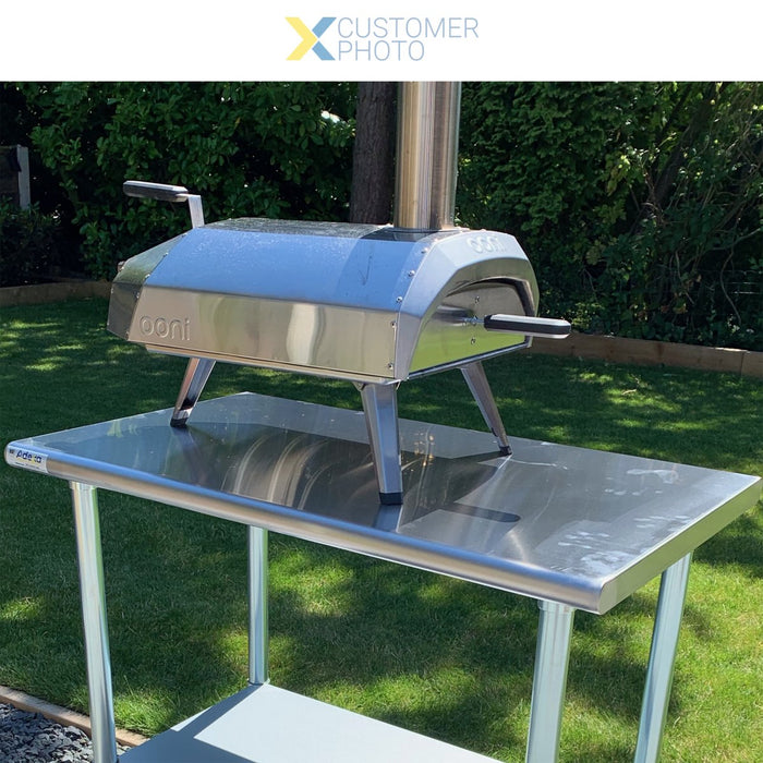 Commercial Work table Stainless steel Bottom shelf 1200x600x900mm |  WTG600X1200 Makfry