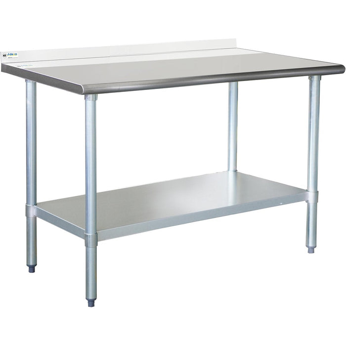 Commercial Work table Stainless steel Rear upstand Bottom shelf 1000x600x900mm |  WTG600X100050R Makfry