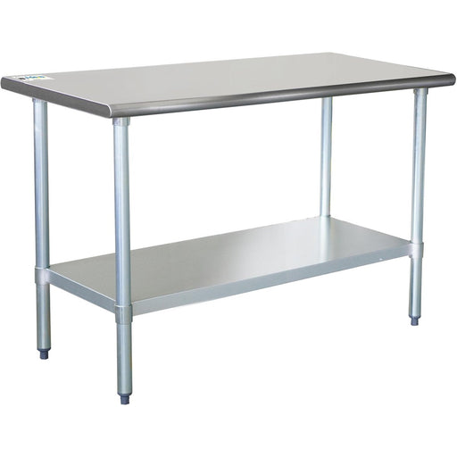 Commercial Work table Stainless steel Bottom shelf 1200x600x900mm |  WTG600X1200 Makfry