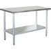 Commercial Work table Stainless steel Bottom shelf 1200x600x900mm |  WTG600X1200 Makfry