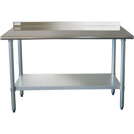 Commercial Work table Stainless steel Rear upstand Bottom shelf 1200x600x900mm |  WTG600X120050R Makfry