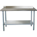 Commercial Work table Stainless steel Rear upstand Bottom shelf 1200x600x900mm |  WTG600X120050R Makfry