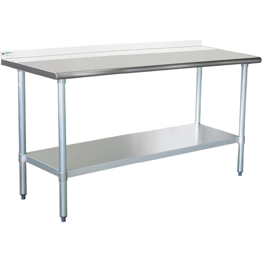 Commercial Work table Stainless steel Rear upstand Bottom shelf 1200x600x900mm |  WTG600X120050R Makfry