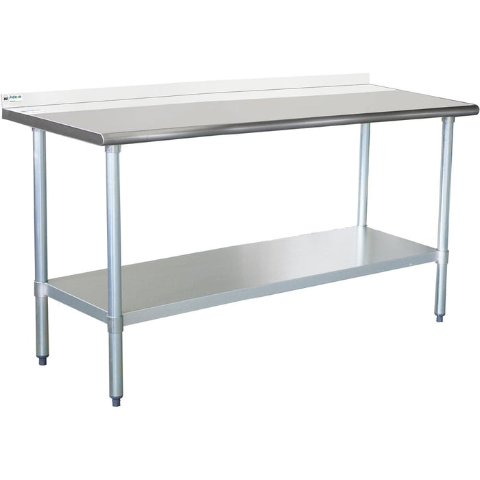 Commercial Work table Stainless steel Rear upstand Bottom shelf 1200x600x900mm |  WTG600X120050R Makfry