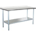 Commercial Work table Stainless steel Rear upstand Bottom shelf 1200x600x900mm |  WTG600X120050R Makfry