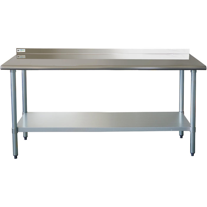 Commercial Work table Stainless steel Rear upstand Bottom shelf 1500x600x900mm |  WTG600X150050R Makfry