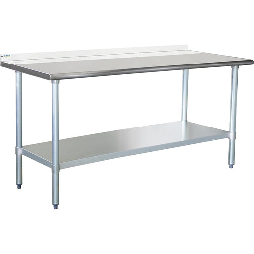 Commercial Work table Stainless steel Rear upstand Bottom shelf 1500x600x900mm |  WTG600X150050R Makfry