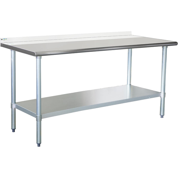 Commercial Work table Stainless steel Rear upstand Bottom shelf 1500x600x900mm |  WTG600X150050R Makfry