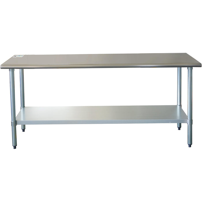 B GRADE Commercial Work table Stainless steel Bottom shelf 1800x600x900mm |  WTG600X1800 B GRADE Makfry