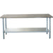 B GRADE Commercial Work table Stainless steel Bottom shelf 1800x600x900mm |  WTG600X1800 B GRADE Makfry
