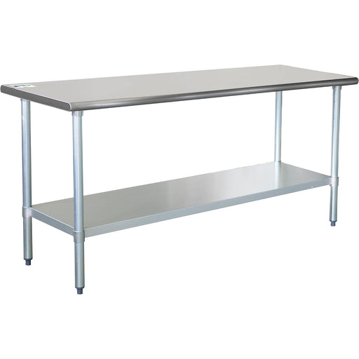 B GRADE Commercial Work table Stainless steel Bottom shelf 1800x600x900mm |  WTG600X1800 B GRADE Makfry