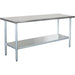 B GRADE Commercial Work table Stainless steel Bottom shelf 1800x600x900mm |  WTG600X1800 B GRADE Makfry