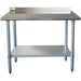 Commercial Work table Stainless steel Rear upstand Bottom shelf 600x600x900mm |  WTG600X60050R Makfry