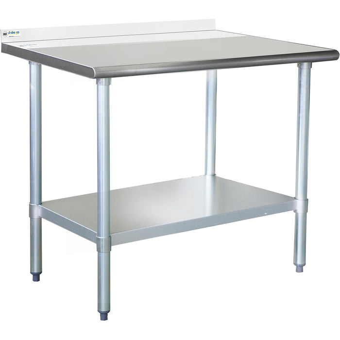 Commercial Work table Stainless steel Rear upstand Bottom shelf 600x600x900mm |  WTG600X60050R Makfry