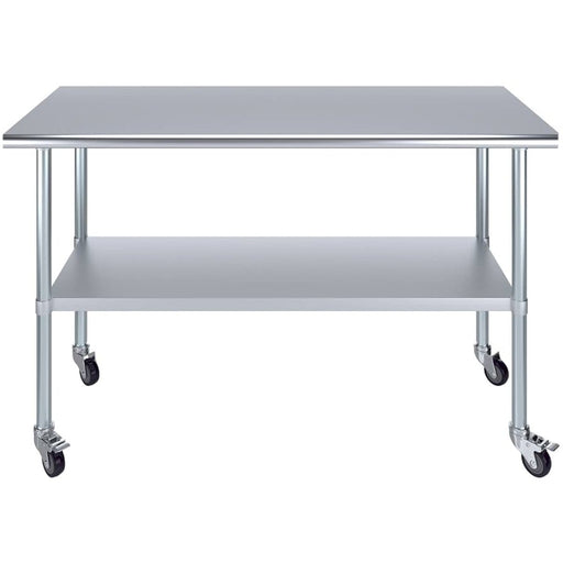Commercial Mobile Stainless Steel Work Table Bottom shelf 900x700x900mm |  WT7090GMOBILE Makfry