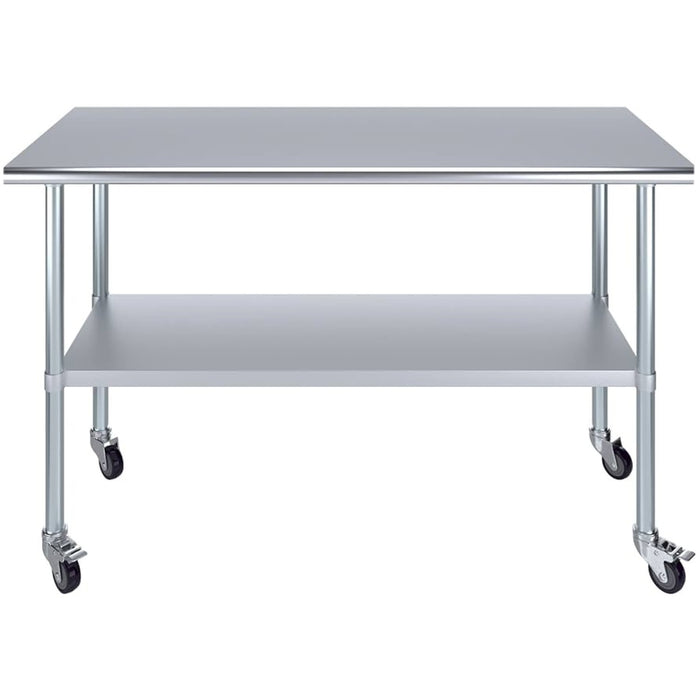 B GRADE Commercial Mobile Stainless Steel Work Table Bottom shelf 1500x700x900mm |  WT70150GMOBILE B GRADE