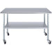 B GRADE Commercial Mobile Stainless Steel Work Table Bottom shelf 1200x700x900mm |  WT70120GMOBILE B GRADE Makfry