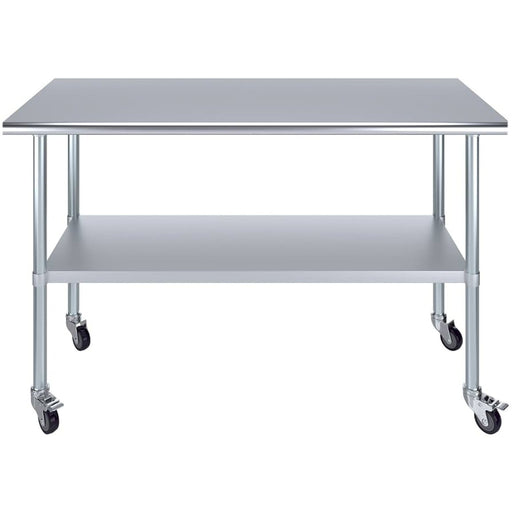 Commercial Mobile Stainless Steel Work Table Bottom Shelf 1800x700x900mm | Wt70180 Gmobile Makfry