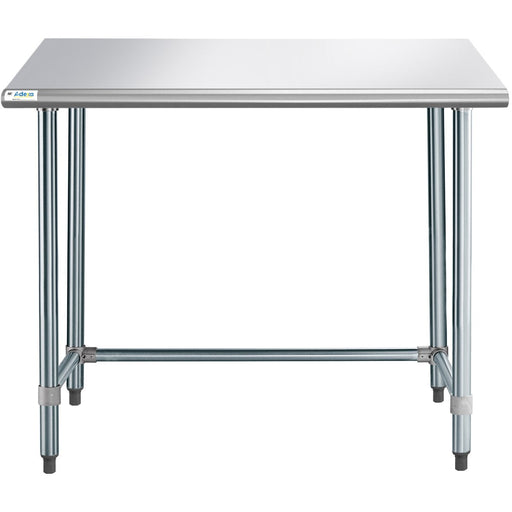 Commercial Work table Stainless steel No bottom shelf 1220x760x900mm |  WTGOB3048418 Makfry