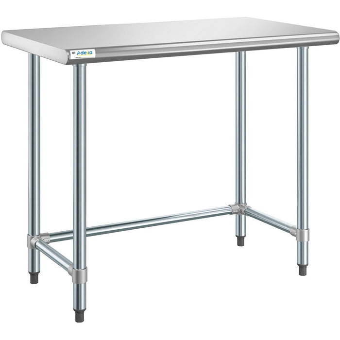 Commercial Work table Stainless steel No bottom shelf 1220x610x900mm |  WTGOB2448418 Makfry